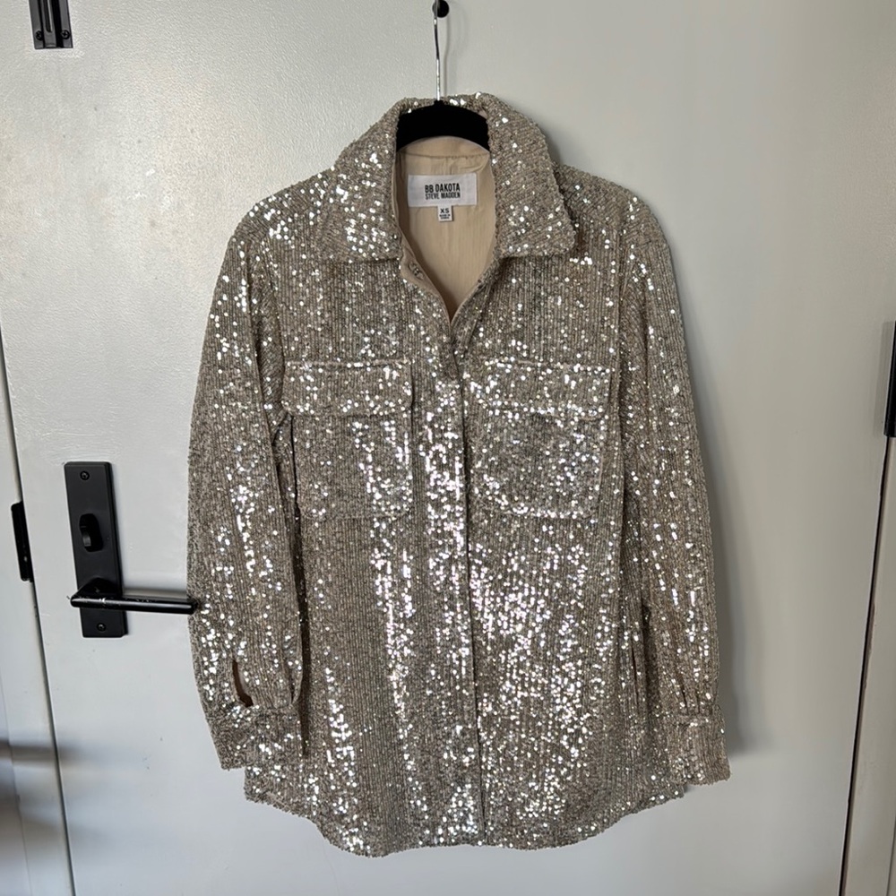 BB Dakota Silver Sequin Jacket
